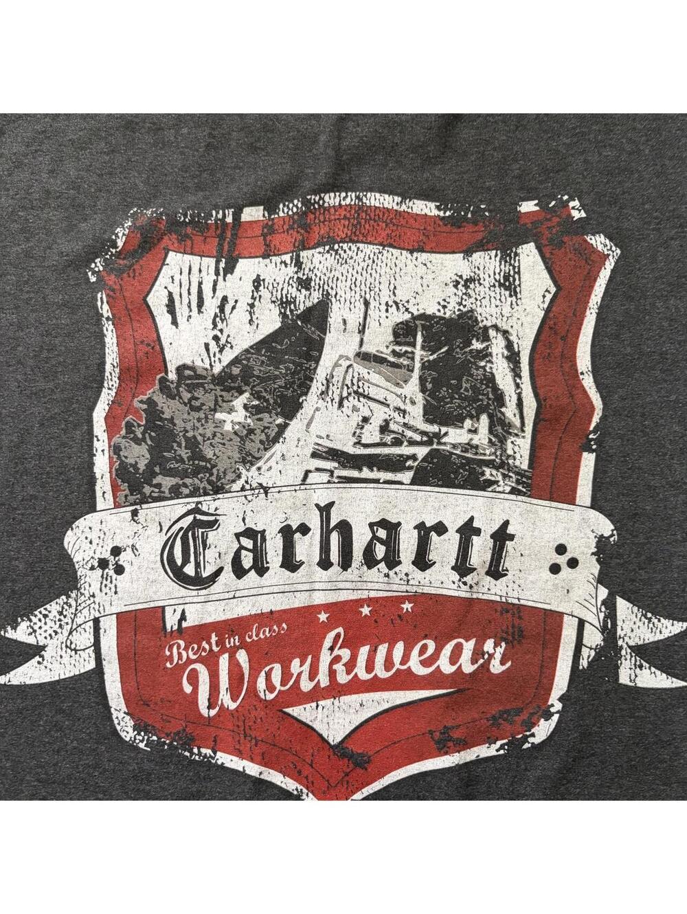 Carhartt Men's Grey and Black Tshirt XL